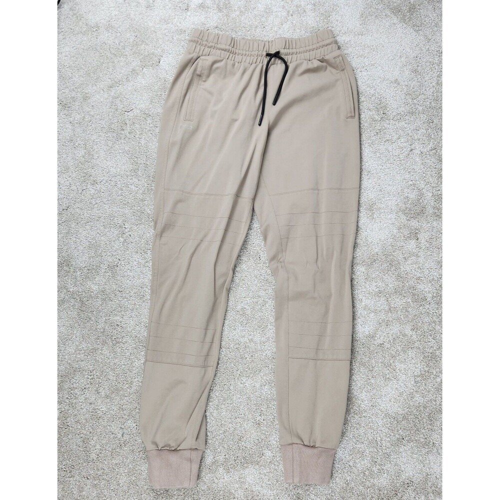 BYLT Pants Elite+ Joggers Women S Sand 4 Way Stretch‎ Drawstring Zipper Pockets